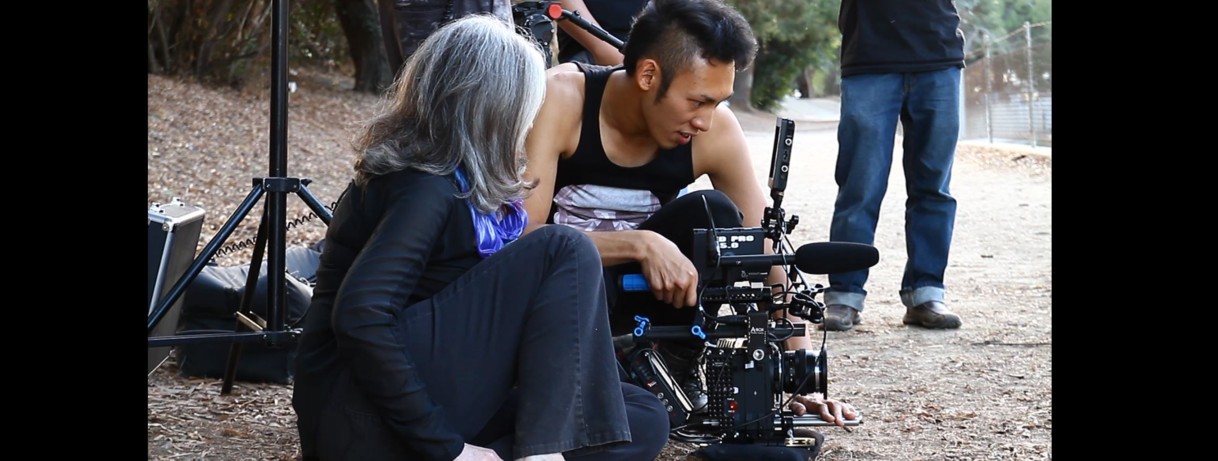 Director and DP watch the take